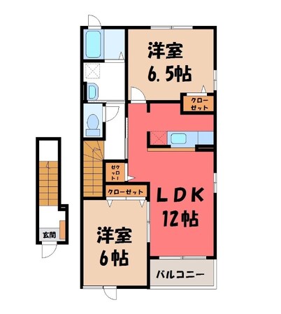 シェーヌ Ⅰの物件間取画像